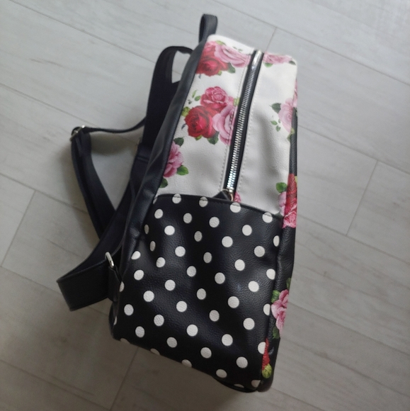 Betsy Johnson floral dot Backpack - Picture 2 of 8